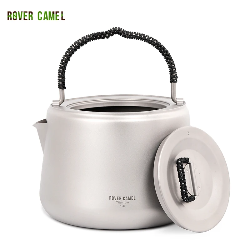 Rover Camel Portable Titanium 1.4L Outdoor Camping Heating Water Kettle Tea Coffee Pot
Rover Camel Portable Titanium 1.4L Outdoor Camping Heating Water Kettle Tea Coffee Pot