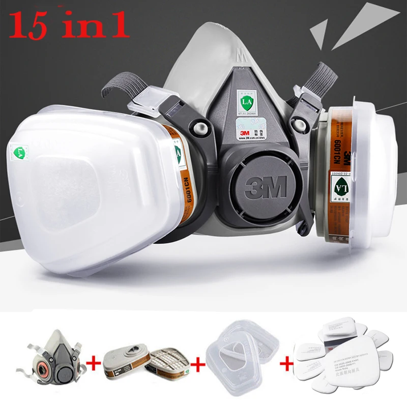 3M 6200 Half Face Painting Spraying Respirator Gas Mask 15 In 1 Suit Safety Work Filter Dust Mask 
3M 6200 Half Face Painting Spraying Respirator Gas Mask 15 In 1 Suit Safety Work Filter Dust Mask
