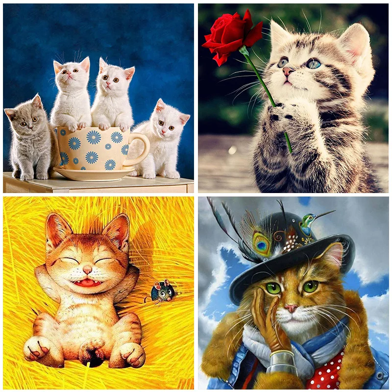 5D Diamond Painting Beautiful Cat Full Round Drill Embroidery 3D DIY Animal Home Decoration Mosaic Crystal Cross Stitch Handmade
5D Diamond Painting Beautiful Cat Full Round Drill Embroidery 3D DIY Animal Home Decoration Mosaic Crystal Cross Stitch Handmade