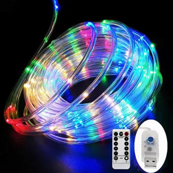 10-15M LED Rope String lights 8 Play Modes with Remote Street Garland Outdoor Waterproof Fairy Lights for Wedding Holiday Decors
10-15M LED Rope String lights 8 Play Modes with Remote Street Garland Outdoor Waterproof Fairy Lights for Wedding Holiday Decors