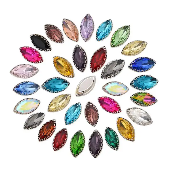 20pcs Silver Lace Claw Sew On Rhinestones Crystal Colorful Horse Eye Glass Sewing Stones Clothes Jewellery for DIY Garment
20pcs Silver Lace Claw Sew On Rhinestones Crystal Colorful Horse Eye Glass Sewing Stones Clothes Jewellery for DIY Garment