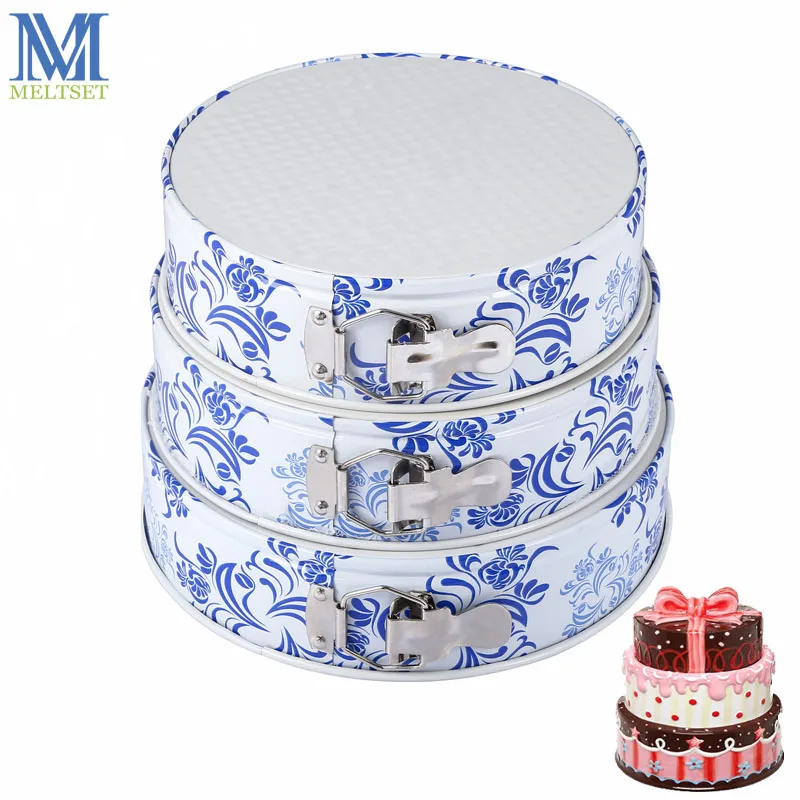3pcs/set Round Springform Pan Cheesecake Molds Removable Bottom Baking Mould Blue And White Porcelain Cake Decorating Tools
3pcs/set Round Springform Pan Cheesecake Molds Removable Bottom Baking Mould Blue And White Porcelain Cake Decorating Tools