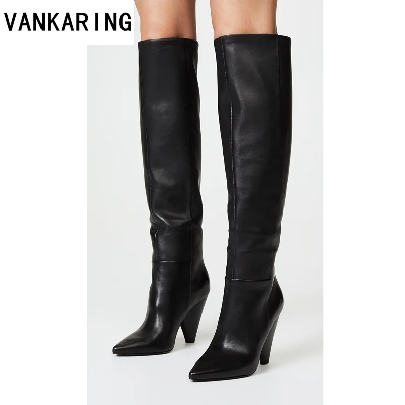 brand soft leather+pu knee high boots for woman sexy pointed toe wedges boots high heels all matched riding winter boots women
brand soft leather+pu knee high boots for woman sexy pointed toe wedges boots high heels all matched riding winter boots women