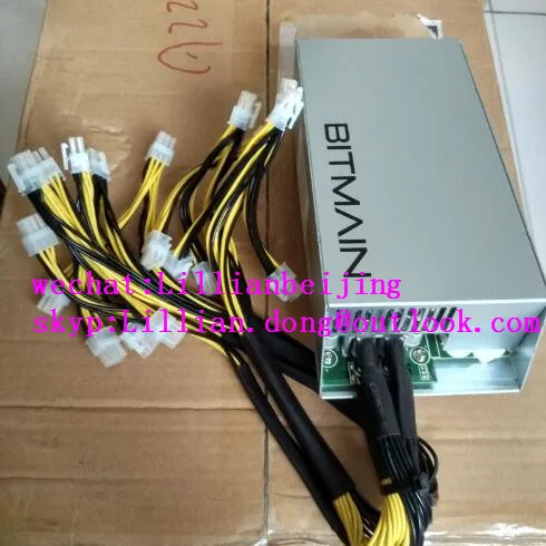 BITMAIN APW3 Antminer PSU APW3++ 1600w power supply with 18 cable connectors specially used for 2 of antminer L3+
BITMAIN APW3 Antminer PSU APW3++ 1600w power supply with 18 cable connectors specially used for 2 of antminer L3+