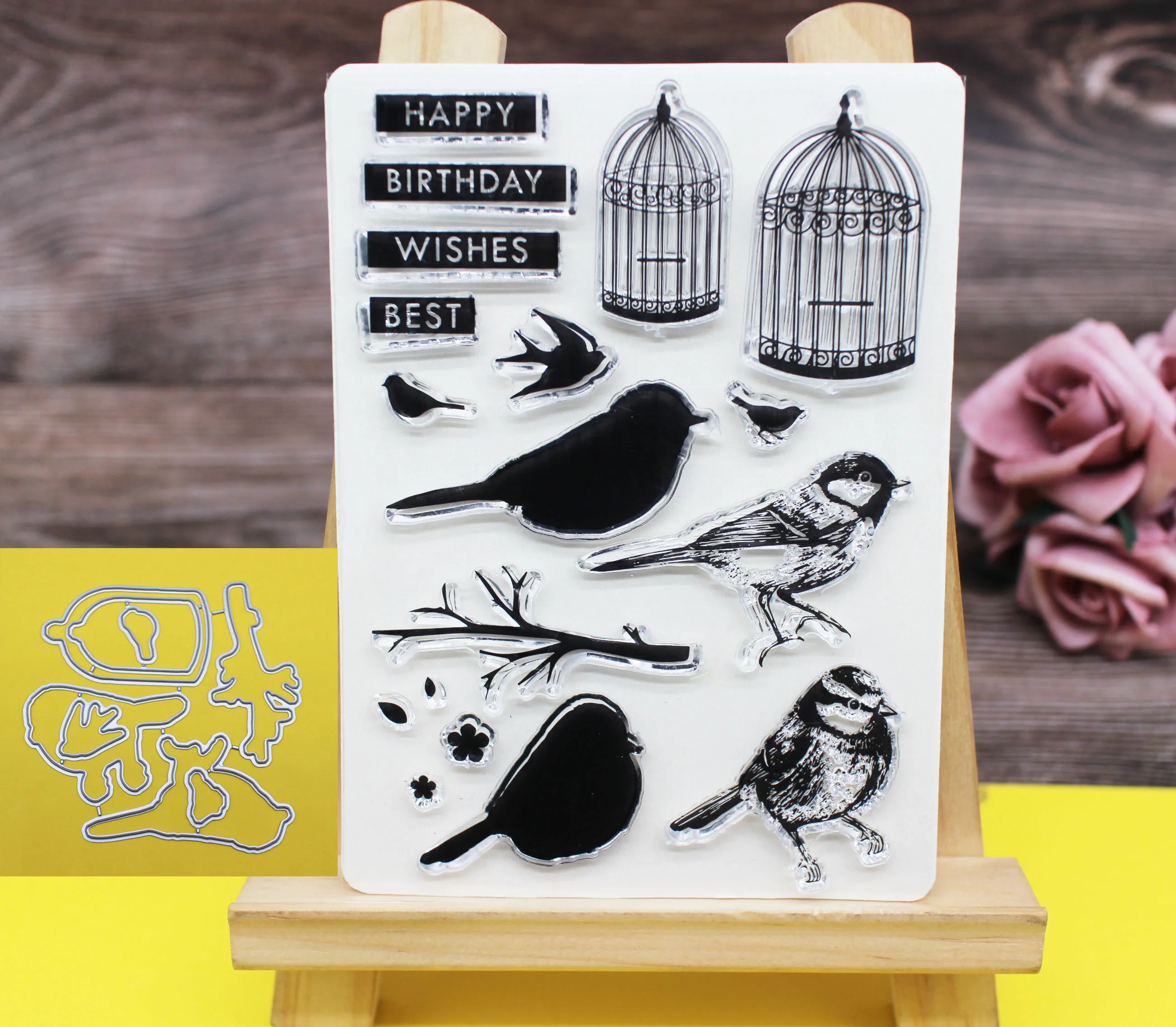 Bird cage Metal Cutting Dies Sparrow Clear stamps&die set for Scrapbooking Album Paper Card Embossing craft letter stamps
Bird cage Metal Cutting Dies Sparrow Clear stamps&die set for Scrapbooking Album Paper Card Embossing craft letter stamps
