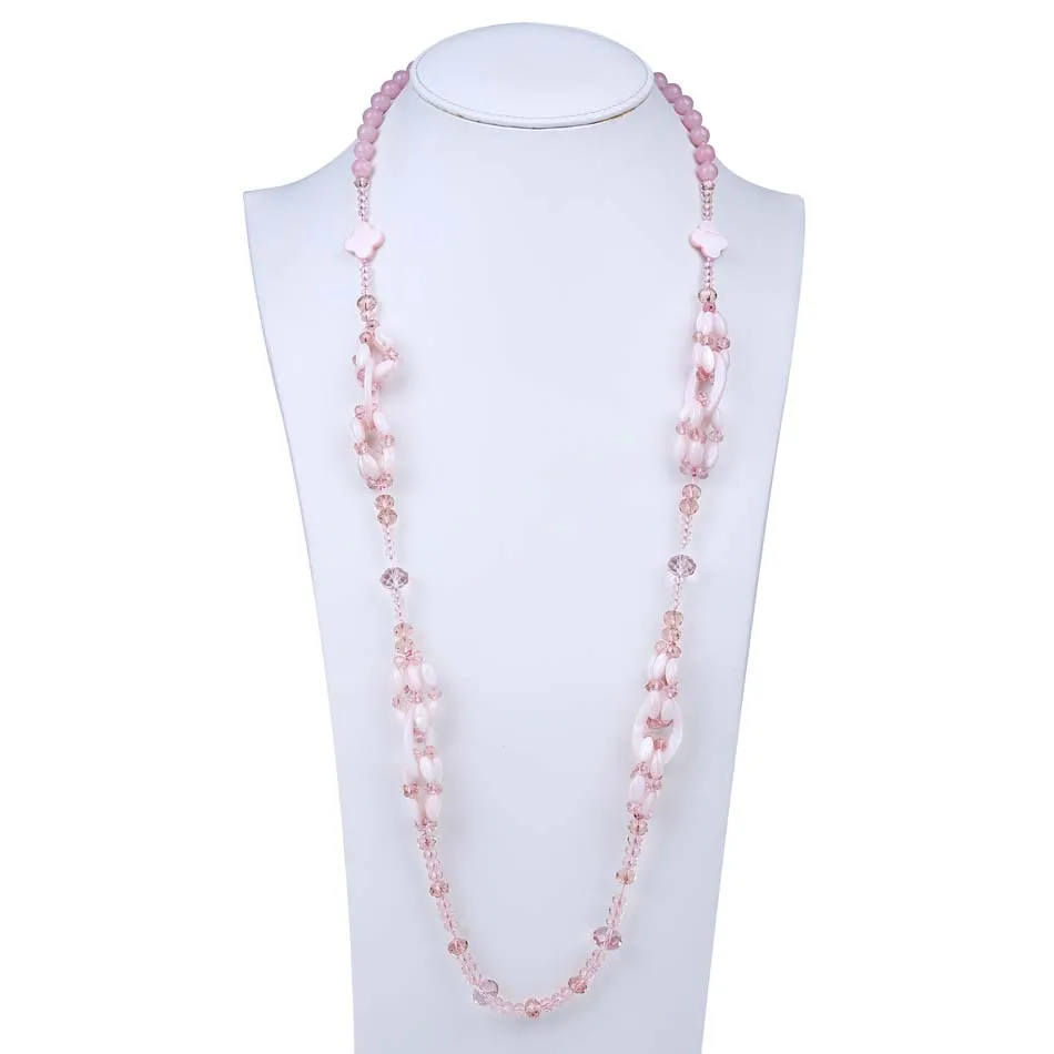 Фото Candy Color Soaprock Crystal Shell Bead Jewellery Long Necklace For Women Gifts | Украшения и аксессуары