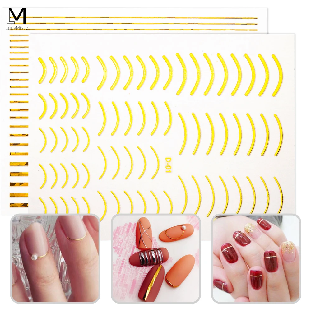 Straight Stripe Lines 3D Nail Sticker Self-Adhesive Gold Silver Striping Tape Nail Art Stickers Decals DIY Manicure Decoration
Straight Stripe Lines 3D Nail Sticker Self-Adhesive Gold Silver Striping Tape Nail Art Stickers Decals DIY Manicure Decoration