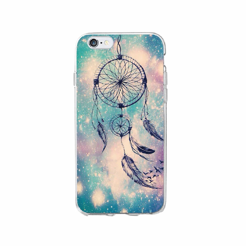 Coque Attrape rêve pour Iphone 5/5C/5S/6/6S/7/7 Plus/8/8 Plus/X/XS capteur de rêves amerindien culture amerindienne peuple indien perle tissage toile tissée en lin cauchemars mauvais rêves araignée