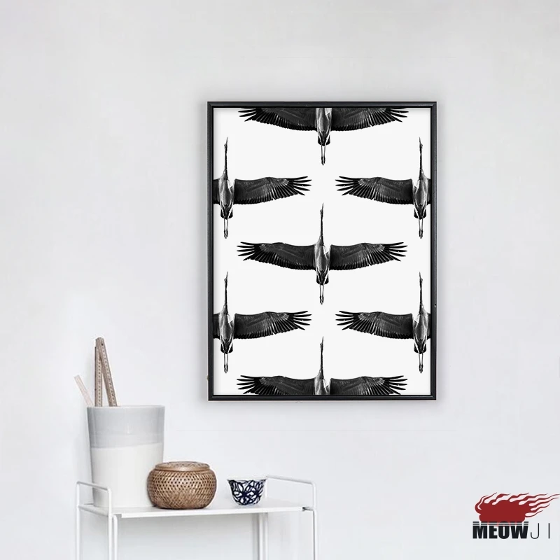 Posters Art Printed Canvas Black and White Painting Living Room Nordic Decoration Bird Crane Wall Decor Picture
Posters Art Printed Canvas Black and White Painting Living Room Nordic Decoration Bird Crane Wall Decor Picture