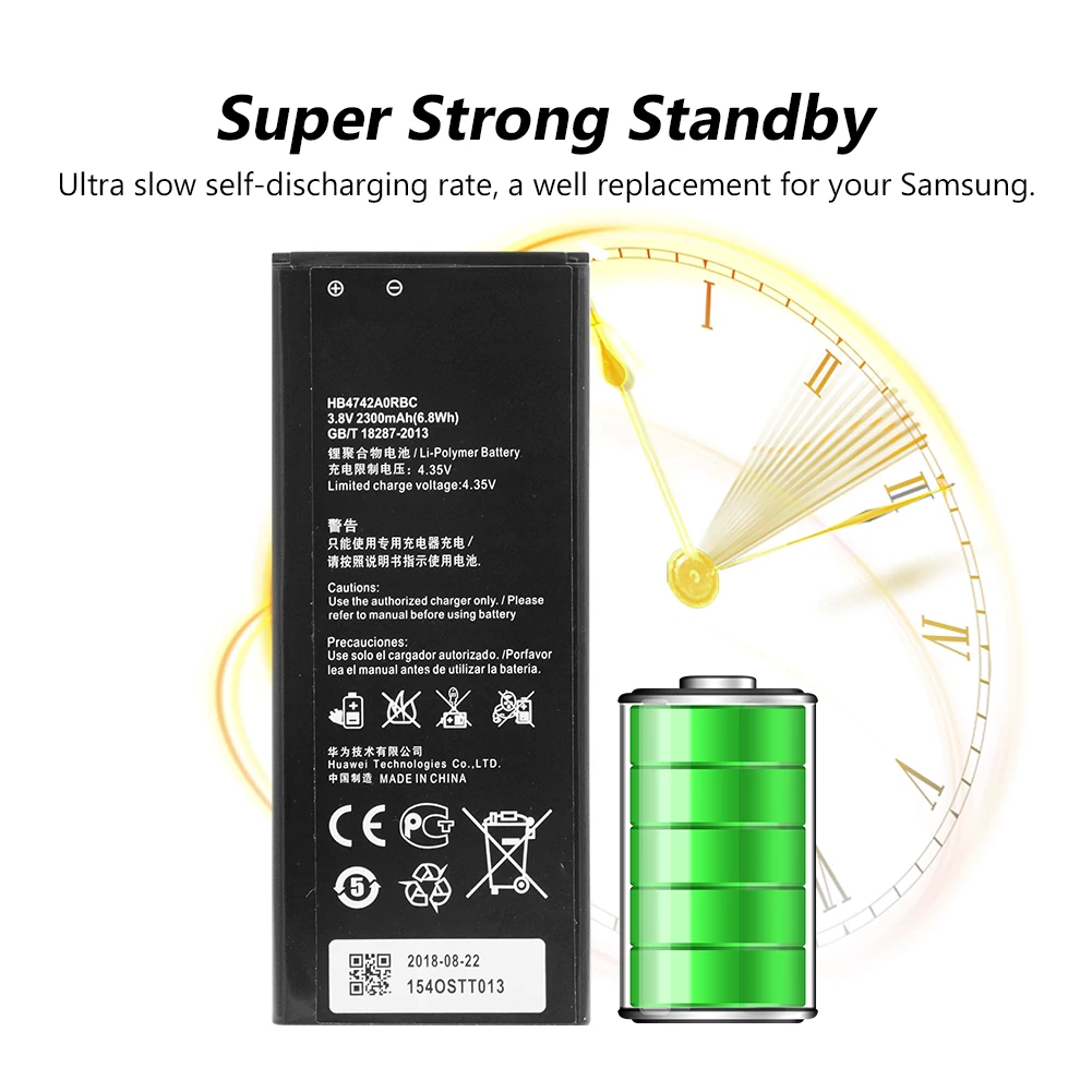 3.8V 2300mAh HB4742A0RBC Phone Bateria For Huawei Honor 3c Ascend G630 G730 G740 H30-T00 H30-T10 H30-U10 HB4742A0RBW Battery
3.8V 2300mAh HB4742A0RBC Phone Bateria For Huawei Honor 3c Ascend G630 G730 G740 H30-T00 H30-T10 H30-U10 HB4742A0RBW Battery