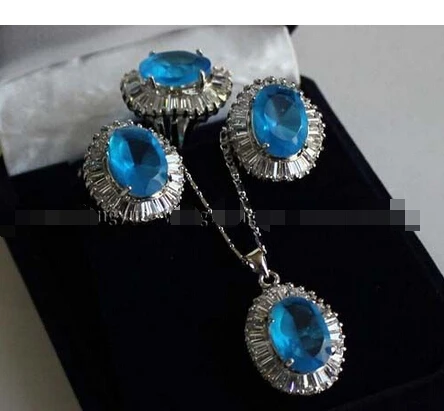 hot sell new - shipping Blue Zircon Link pendant necklace /earrings /ring set (A0425)
hot sell new - shipping Blue Zircon Link pendant necklace /earrings /ring set (A0425)