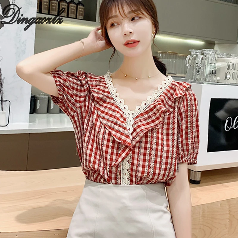 Dingaozlz printed lace tops women clothing casual sshort sleeve chiffon blouse korean 2019 new chiffon shirt
Dingaozlz printed lace tops women clothing casual sshort sleeve chiffon blouse korean 2019 new chiffon shirt