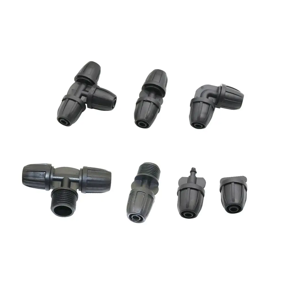 10 Pcs 7 Types of 8/11mm Hose Connectors With lock Nuts Garden Irrigation Pipe Tee Straight Elbow Plug Connector Water Splitters
10 Pcs 7 Types of 8/11mm Hose Connectors With lock Nuts Garden Irrigation Pipe Tee Straight Elbow Plug Connector Water Splitters