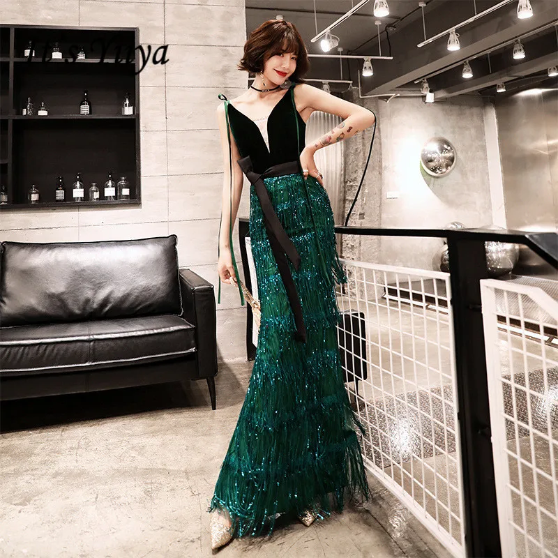 It's YiiYa Evening Dress Black Green Patchwork Fashion Spaghetti Strap Formal Trumpet Dresses Bling Sequins Long Party Gown E041
It's YiiYa Evening Dress Black Green Patchwork Fashion Spaghetti Strap Formal Trumpet Dresses Bling Sequins Long Party Gown E041