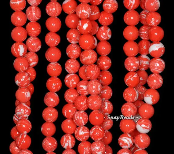 6mm Matrix Turquoise Gemstone Orange White Round 6mm Loose Beads 15.5 inch Full Strand (90146413-153)
6mm Matrix Turquoise Gemstone Orange White Round 6mm Loose Beads 15.5 inch Full Strand (90146413-153)