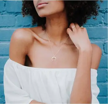 

2019 NEW Pendant Necklace Curved Crescent Moon Necklace Women choker Jewelry collana Kolye Bijoux Collares Mujer Collier Femme