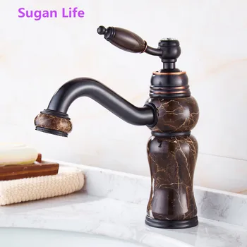 Sugan Life black ancient copper all natural jade basin undercounter black retro bibcock of cold hot water can rotate
Sugan Life black ancient copper all natural jade basin undercounter black retro bibcock of cold hot water can rotate