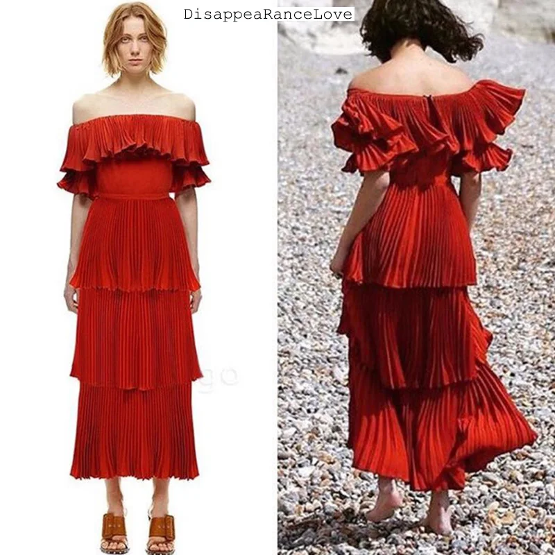 Sexy dresses 2019 offer shoulder slash neck red long women dress Summer Party Dress Flounce Elegant Empire Club Dress
Sexy dresses 2019 offer shoulder slash neck red long women dress Summer Party Dress Flounce Elegant Empire Club Dress