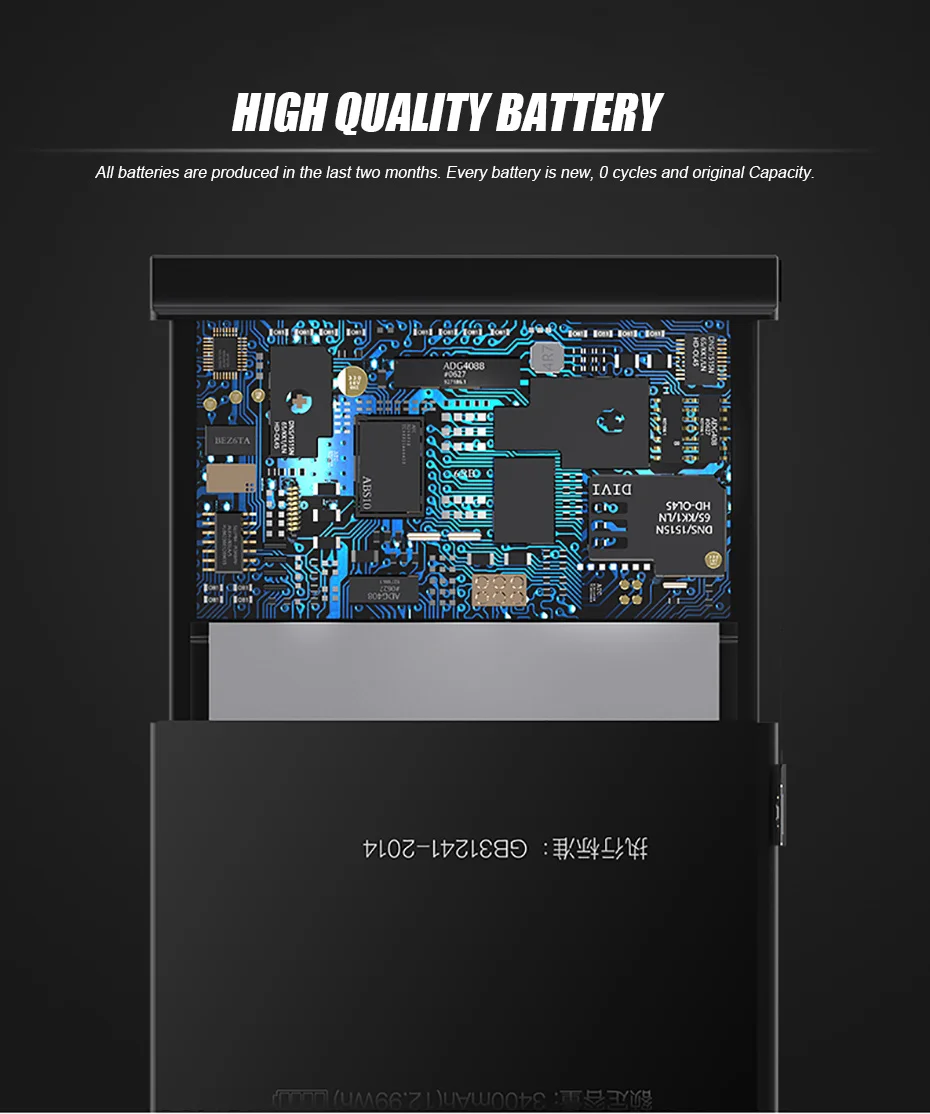 2018 NEW HORUG 100% Original Mobile Phone Battery For iPhone 6 Plus Battery Original 2915 Capacity Replacement Phone Batteries (2)
