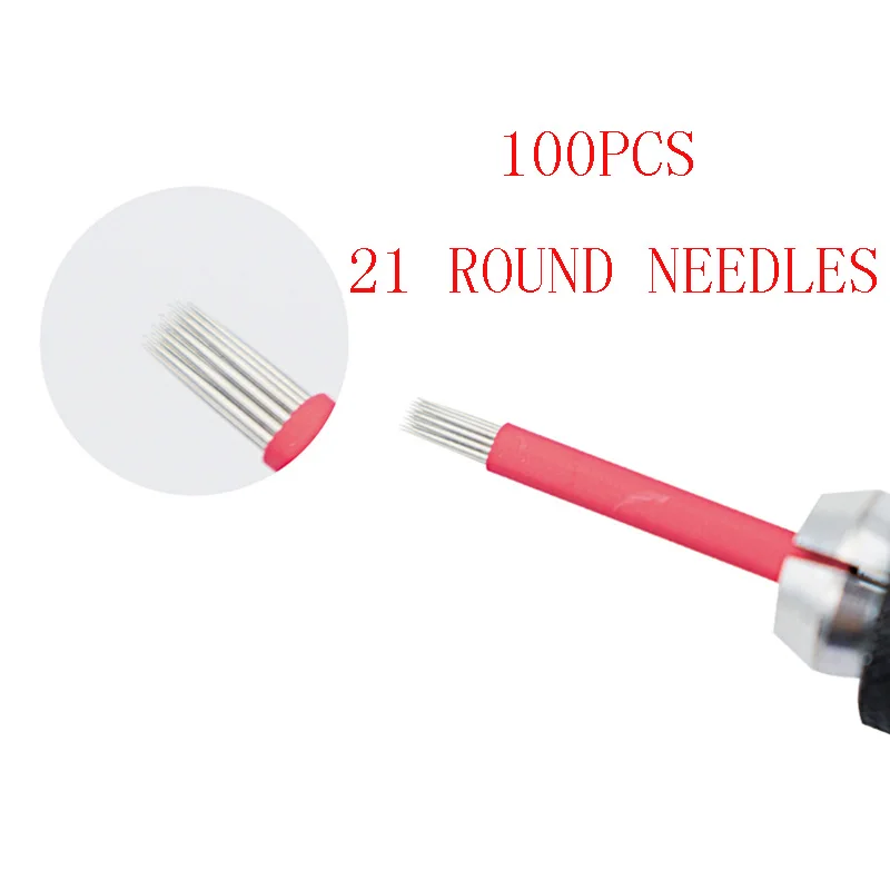 100 Pcs 21 Round needles for manual pen Semi permanent makeup manual fog pen needle R21 microblading eyebrow pen needles
100 Pcs 21 Round needles for manual pen Semi permanent makeup manual fog pen needle R21 microblading eyebrow pen needles