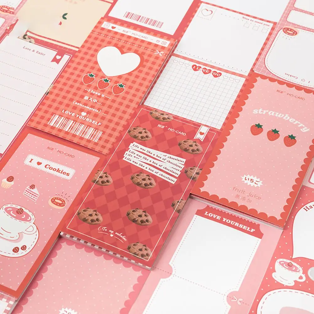 24sheets Strawberry Pattern Sticky Notes Kawaii Memo Pad Scrapbooking Planner Stickers Paper Bookmarks Korean Stationery
24sheets Strawberry Pattern Sticky Notes Kawaii Memo Pad Scrapbooking Planner Stickers Paper Bookmarks Korean Stationery