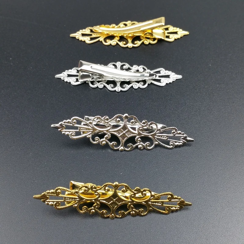 10 pcs/lot 15x57mm Gold rhodium color Hairpin welding filigree Flowers hair sticks Hairwear for Jewelry DIY
10 pcs/lot 15x57mm Gold rhodium color Hairpin welding filigree Flowers hair sticks Hairwear for Jewelry DIY