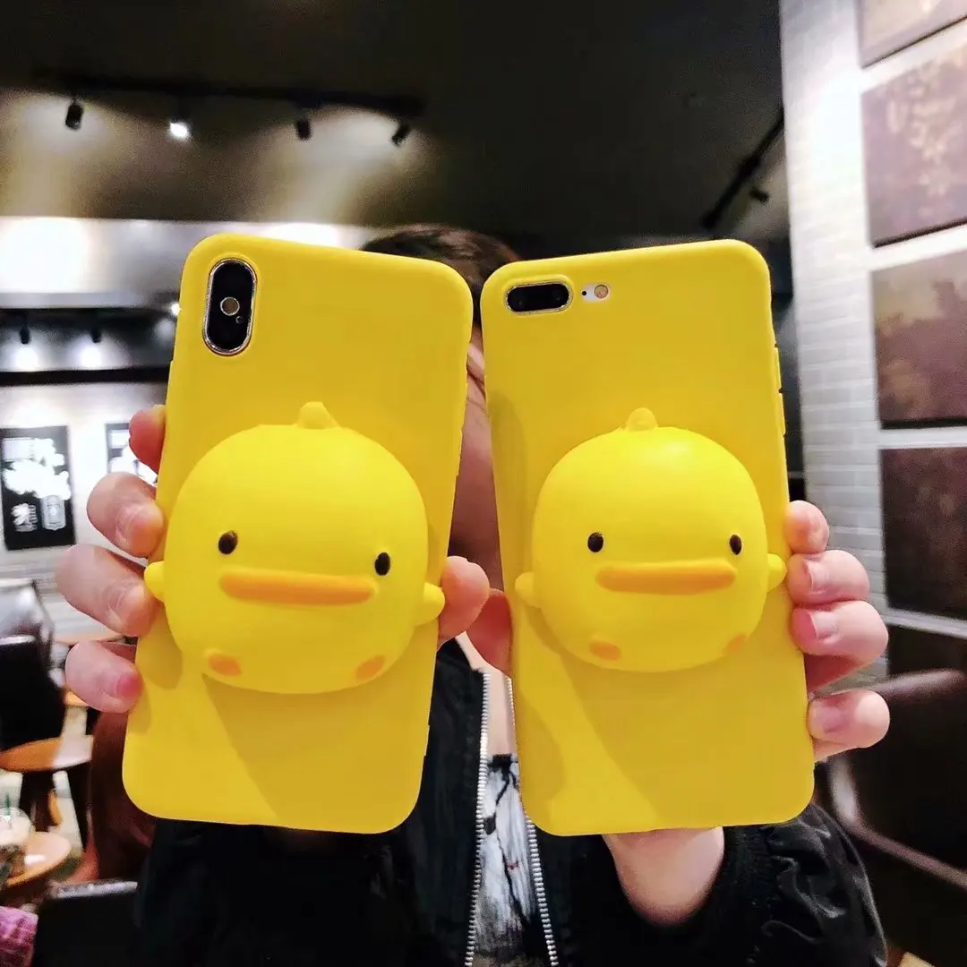 QIKEFANG 3D милый чехол для телефона с рисунком курицы iPhone X iPhone6 6S 7 8 Plus модный Забавный