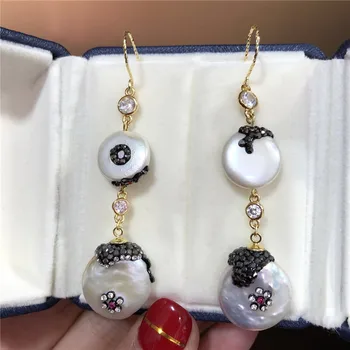 Natural Freshwater Baroque Pearl Drop Earrings in S925 Sterling Silver Hooks Handmade Keshi Pearl Earrings Jewelry Women Gifts
Natural Freshwater Baroque Pearl Drop Earrings in S925 Sterling Silver Hooks Handmade Keshi Pearl Earrings Jewelry Women Gifts