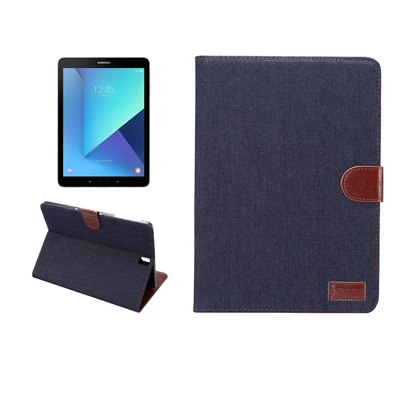 Magnetic Folio Folding Cover Denim Leather Case with Wallet Card Slot for Samsung Galaxy Tab S3 9.7 SM T820 T825 Tablet+Stylus
Magnetic Folio Folding Cover Denim Leather Case with Wallet Card Slot for Samsung Galaxy Tab S3 9.7 SM T820 T825 Tablet+Stylus