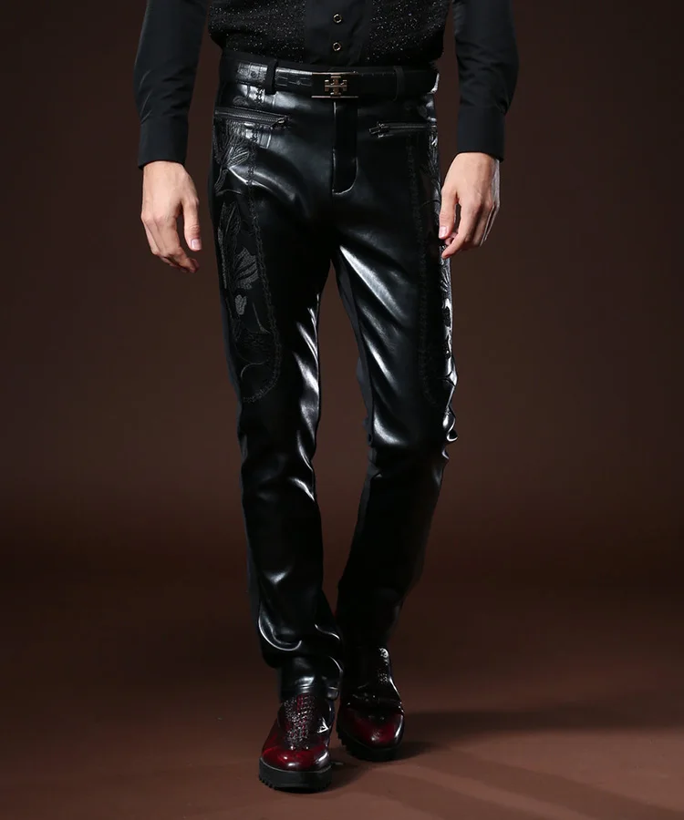 Free Shipping New fanzhuan fashion male men's casual front PU leather pants trousers Slim straight 518054 in stock
Free Shipping New fanzhuan fashion male men's casual front PU leather pants trousers Slim straight 518054 in stock