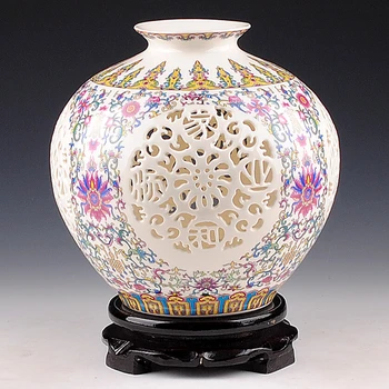 Flower Vases Vintage Chinese Wind Home Decoration Ceramic Vase Flower Receptacle 
Flower Vases Vintage Chinese Wind Home Decoration Ceramic Vase Flower Receptacle