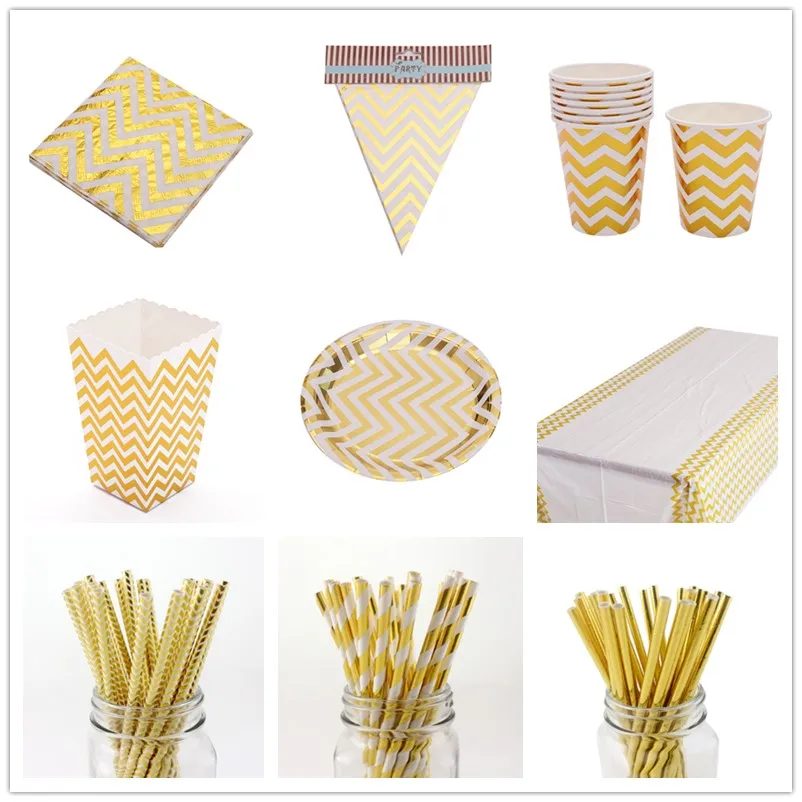 GOOD Foil Gold Wave Disposable Tableware Set Paper Plates Cup Napkin Banner Straw Baby Shower Birthday Party Decoration Supplies
GOOD Foil Gold Wave Disposable Tableware Set Paper Plates Cup Napkin Banner Straw Baby Shower Birthday Party Decoration Supplies