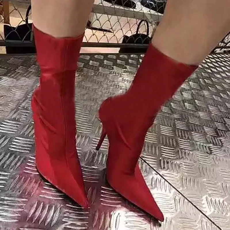 Chmaori 2018 Woman Sexy Pointed Toe Sock Elasticity Boots Girls Fashion Strech Fabric Slip-on Ankle Boots Lady High Heels Shoes
Chmaori 2018 Woman Sexy Pointed Toe Sock Elasticity Boots Girls Fashion Strech Fabric Slip-on Ankle Boots Lady High Heels Shoes