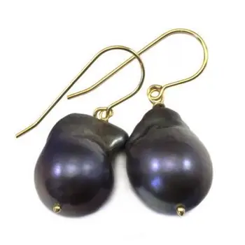 noble jewelry Baroque Pearl Earrings 14k/20 gold Pearls Black Peacock Luster Large Drops
noble jewelry Baroque Pearl Earrings 14k/20 gold Pearls Black Peacock Luster Large Drops