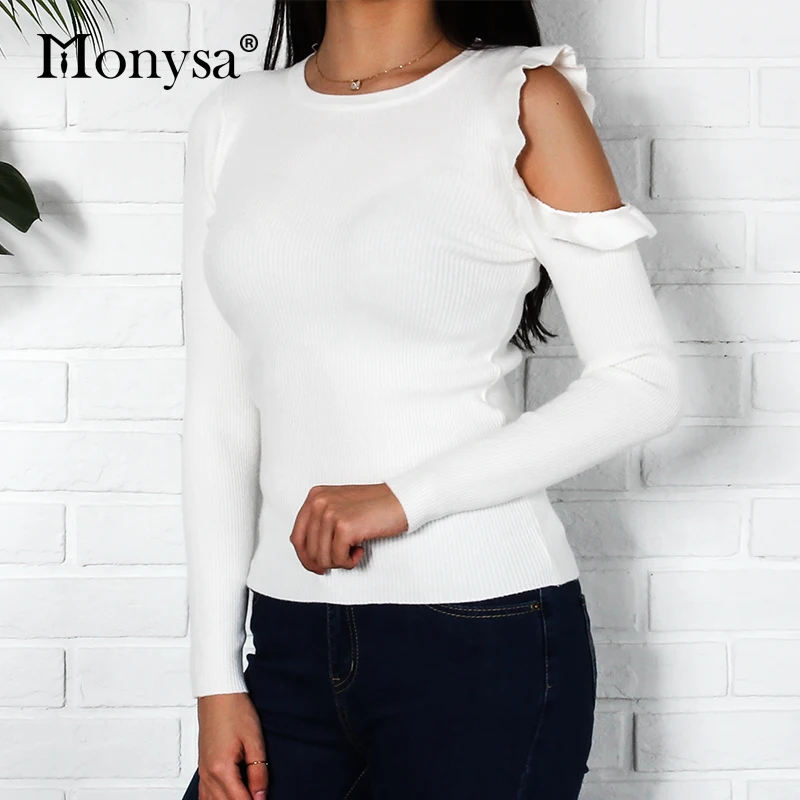 Off Shoulder Sweaters Women Knitted Pullovers 2018 Autumn Fashion Ruffle Long Sleeve Jumpers Women Casual Sweetwear Black White
Off Shoulder Sweaters Women Knitted Pullovers 2018 Autumn Fashion Ruffle Long Sleeve Jumpers Women Casual Sweetwear Black White