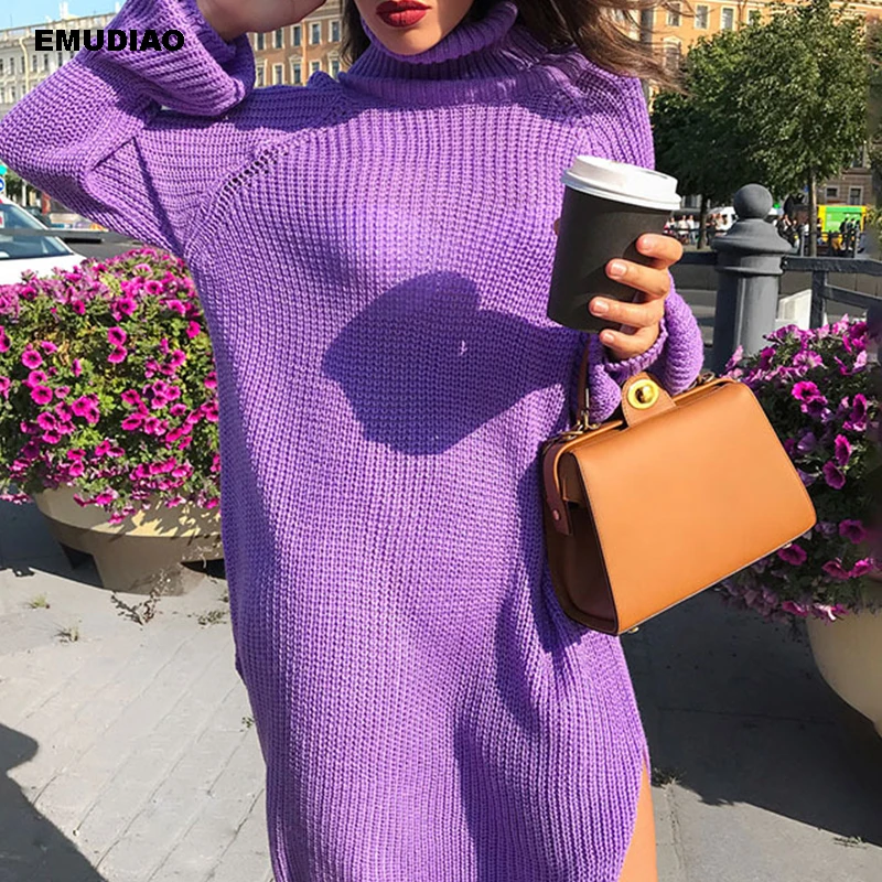 Purple Turtleneck Sweaters Woman Long Sleeve Knitted Pullovers Autumn Winter Women Sweater 2019 Autumn Winter Streetwear Clothes
Purple Turtleneck Sweaters Woman Long Sleeve Knitted Pullovers Autumn Winter Women Sweater 2019 Autumn Winter Streetwear Clothes