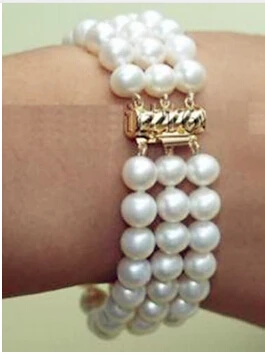 Glitter 3 rows 7-8mm White Freshwater Pearl Bracelet>Wholesale Lovely Women's Wedding Jewelry
Glitter 3 rows 7-8mm White Freshwater Pearl Bracelet>Wholesale Lovely Women's Wedding Jewelry