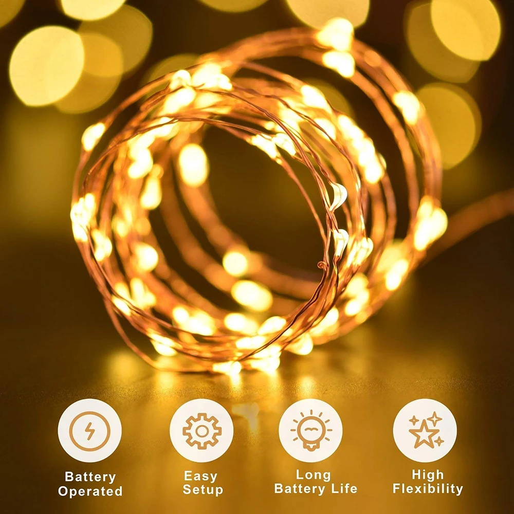 LYFS 1/2/5/10M Holiday fairy lights garland battery String Lights Copper Wire LED Lights for Christmas Wedding Decoration
LYFS 1/2/5/10M Holiday fairy lights garland battery String Lights Copper Wire LED Lights for Christmas Wedding Decoration