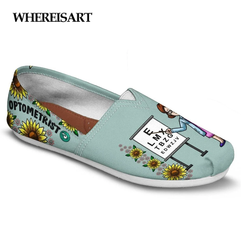 WHEREISART Custom Optometrist Women Casual Shoes Summer Flats Lady Canvas Light Lazy Shoes for Female Walking Chaussures Femme
WHEREISART Custom Optometrist Women Casual Shoes Summer Flats Lady Canvas Light Lazy Shoes for Female Walking Chaussures Femme