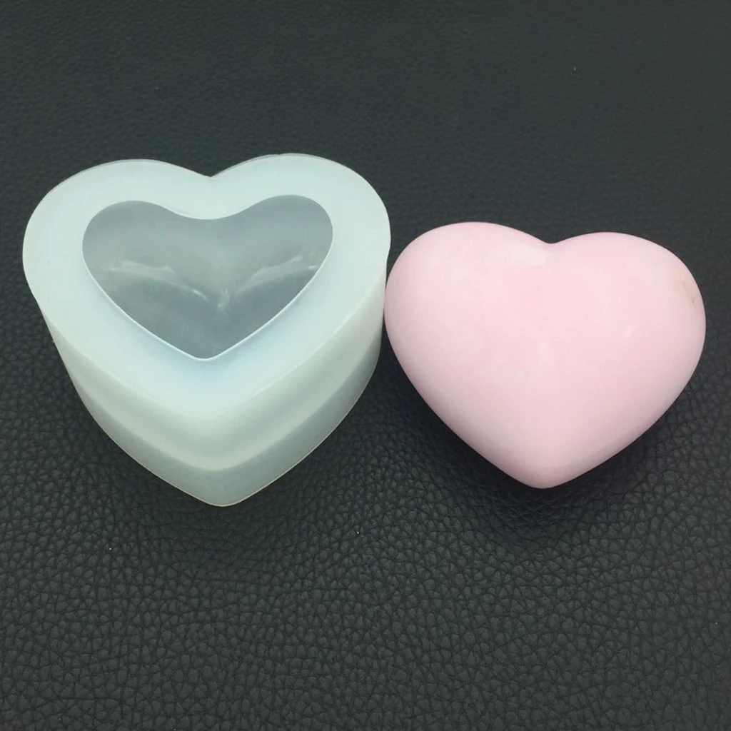 DIY Resin Molds Jewelry Making Mould Tool Silicone Ornament 3D Heart Mold for Polymer Clay, Crafting, Epoxy Resin, Dried Flower