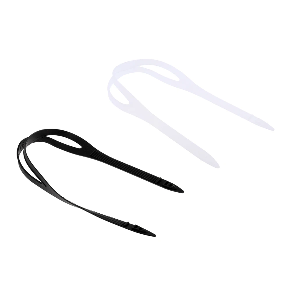 Set 2 Adjustable Clear + Black Silicone Universal Swimming Swim Goggles Eyewear Strap Band Gear Swimming Parts
Set 2 Adjustable Clear + Black Silicone Universal Swimming Swim Goggles Eyewear Strap Band Gear Swimming Parts