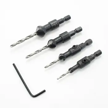Conical Woodworking Countersink Drill Bit Hex Shank Taper Hole Drill Hole Drill Bit Shaped Bit Woodworking Hole Opener Set 4Pc 
Conical Woodworking Countersink Drill Bit Hex Shank Taper Hole Drill Hole Drill Bit Shaped Bit Woodworking Hole Opener Set 4Pc
