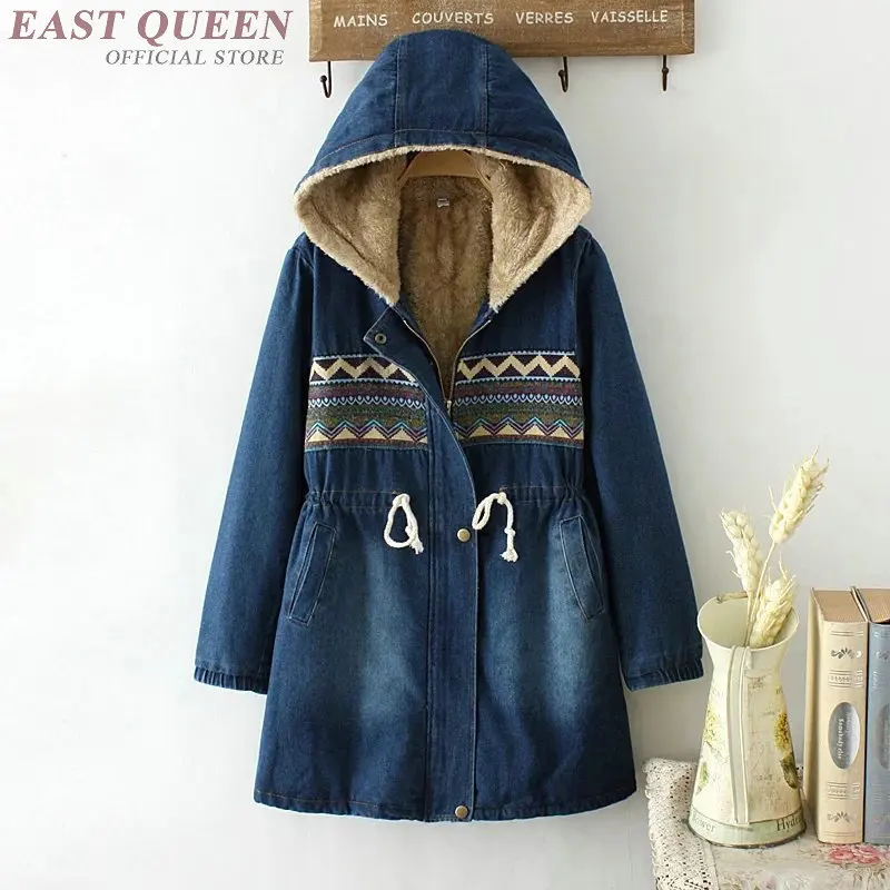 Denim jacket with fur for women Parka women 2018 winter warm jeans jacket fur female ladies faux fur coat AA4194 
Denim jacket with fur for women Parka women 2018 winter warm jeans jacket fur female ladies faux fur coat AA4194