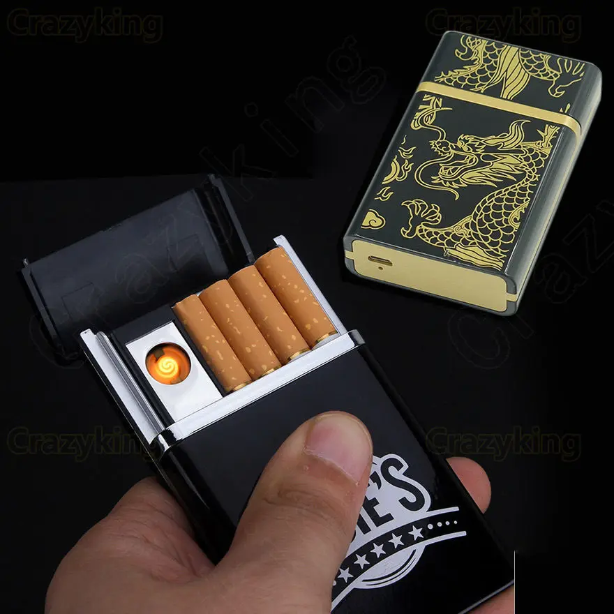 Utility USB Electronic Flameless Lighter Tobacco Lighters Rechargeable 8x Cigarette Case Box Gadget Set
Utility USB Electronic Flameless Lighter Tobacco Lighters Rechargeable 8x Cigarette Case Box Gadget Set