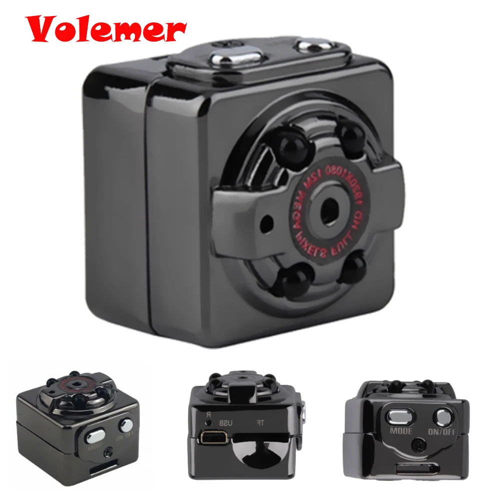 Volemer SQ8 Mini Camera 1080P Video Camcorder Infrared Night Vision Motion Sensor DV Digital with Holder Support 32G PK SQ11
Volemer SQ8 Mini Camera 1080P Video Camcorder Infrared Night Vision Motion Sensor DV Digital with Holder Support 32G PK SQ11