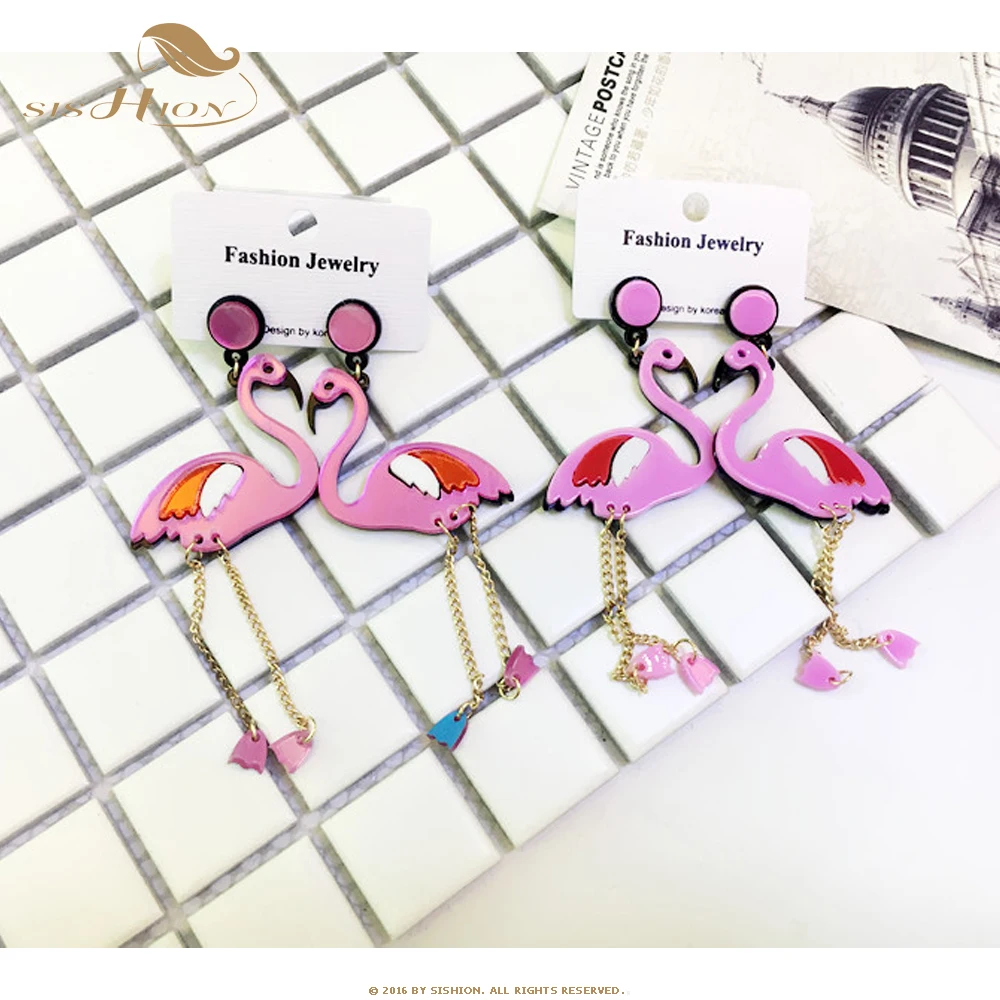 SISHION Vintage Flamingo Drop Earrings for Women Girl D02 Personality acrylic Ear Jewelry Lovely Bird Big dangle Earrings
SISHION Vintage Flamingo Drop Earrings for Women Girl D02 Personality acrylic Ear Jewelry Lovely Bird Big dangle Earrings