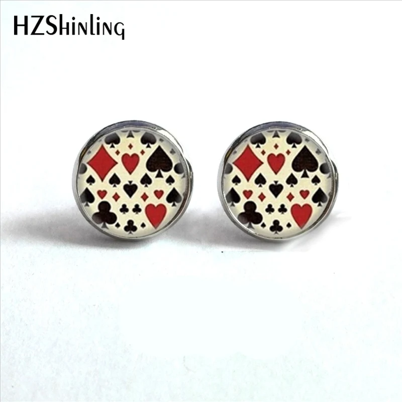 ED-0029 New Arrival Blackjack Card Icon Earrings Handmade Glass Dome poker Card Icon pattern Stud Earrings Wholesale HZ4
ED-0029 New Arrival Blackjack Card Icon Earrings Handmade Glass Dome poker Card Icon pattern Stud Earrings Wholesale HZ4