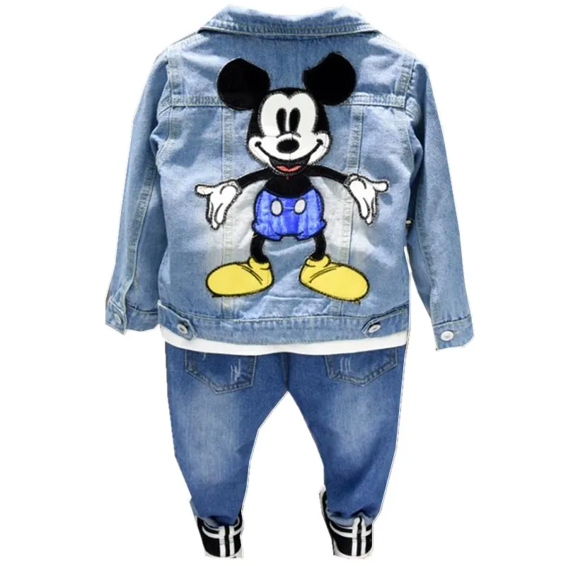 Children Cartoon Denim Jackets Suit 2019 spring and autumn Boy Fashion Embroidery Outerwear For + Jeans Two piece suit 2-6Y
Children Cartoon Denim Jackets Suit 2019 spring and autumn Boy Fashion Embroidery Outerwear For + Jeans Two piece suit 2-6Y