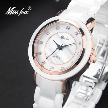 Miss Fox Top Fashion Brand Women Dress Watch Simple Ceramic Strap Luxury Butterfly Clasp Female Quartz Wristwatch Femme Horloges
Miss Fox Top Fashion Brand Women Dress Watch Simple Ceramic Strap Luxury Butterfly Clasp Female Quartz Wristwatch Femme Horloges