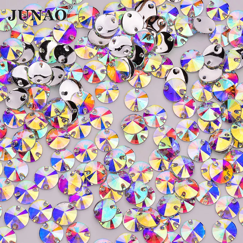 JUNAO 16mm 18mm Big AB Rhinestones Applique Sew On Resin Strass Crystal Sewing Stones Round Flat Back Gem for Crafts Supplies
JUNAO 16mm 18mm Big AB Rhinestones Applique Sew On Resin Strass Crystal Sewing Stones Round Flat Back Gem for Crafts Supplies